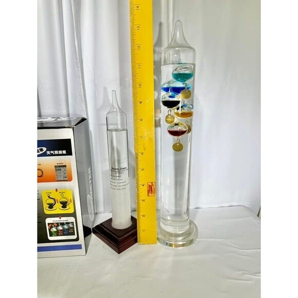 Vintage Galileo Glass Thermometer and Vintage Admiral Fitzroy Storm Glass - Picture 3 of 5
